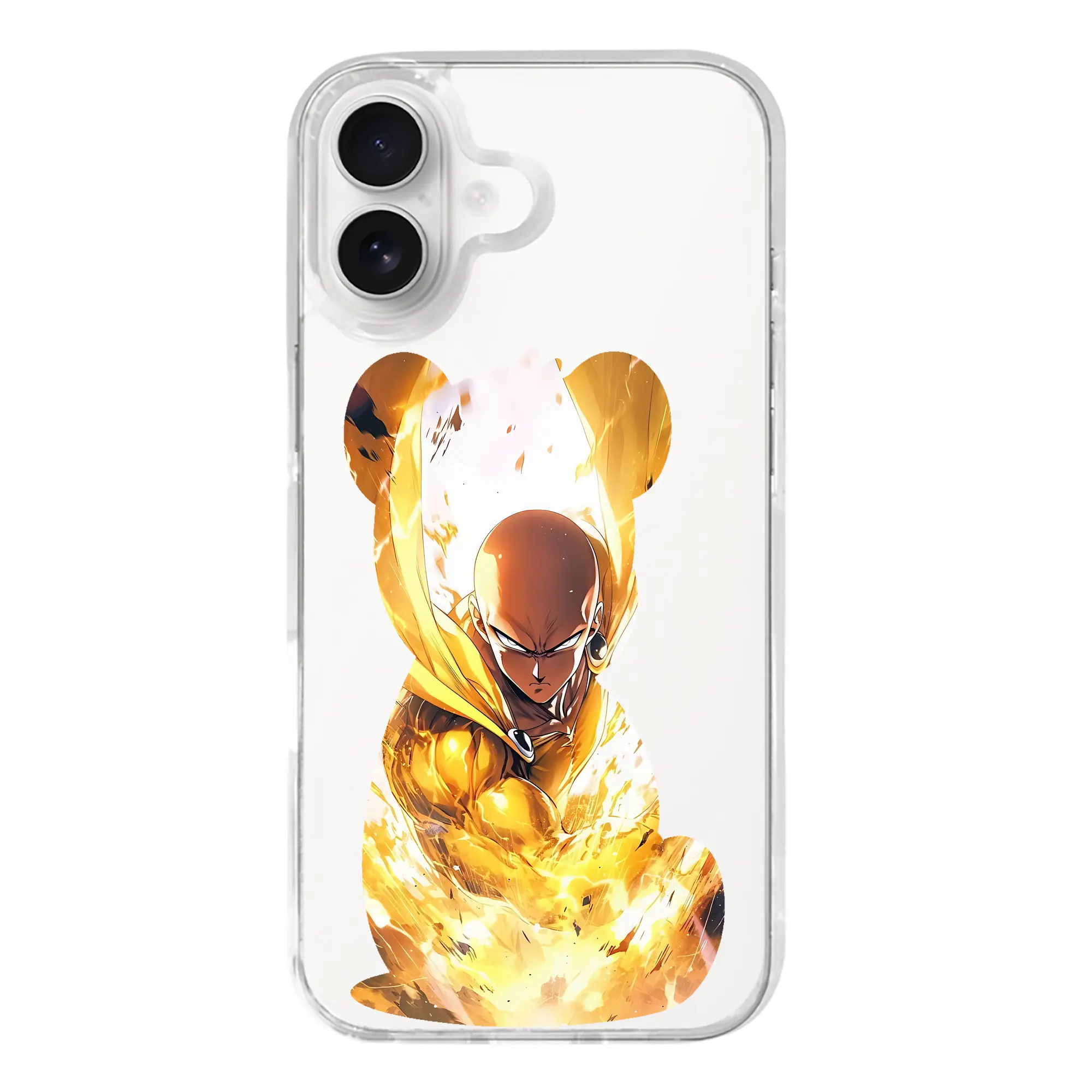 ワンパンマン グッズ サイタマ - iPhone 17シリーズ 透明スマホケース – 薄型・耐衝撃・精密フィット保護カバー